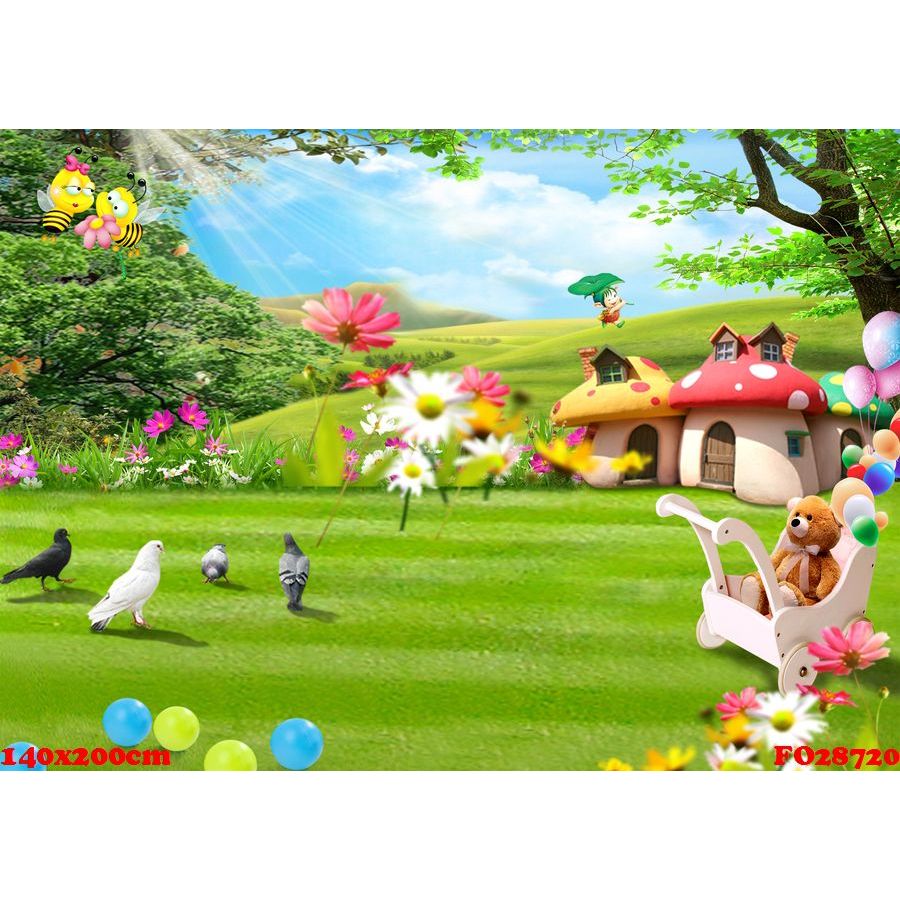 Tranh vải 3d in size 150x200cm hoạt cảnh studio FO28593<Tặng móc dán+kẹp treo>