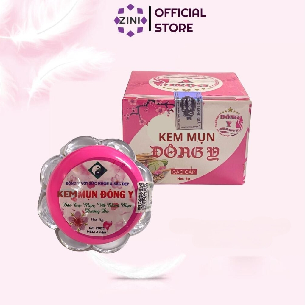 Kem Mụn Đông Y Hoa Đào Sạch Mụn Trắng Da Mờ Nám Chấm Mụn Zini Store