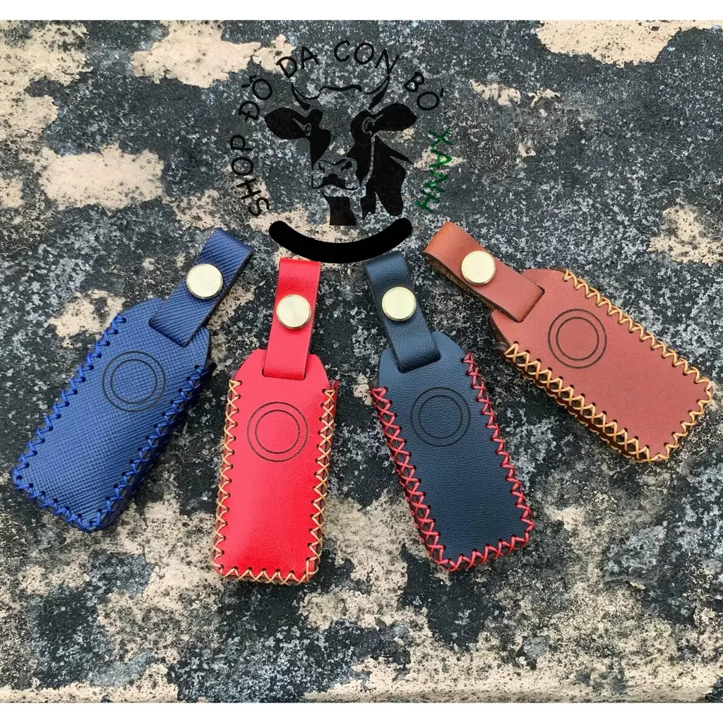 Bao Da bọc ốp Chìa Khóa Remote Pitech chống trộm, keyfob Pi V1 và V2  handmade cao cấp