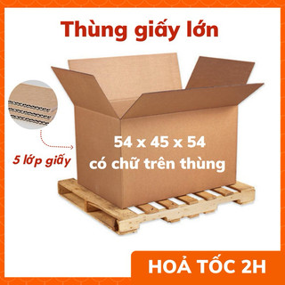  Thùng carton chuyển nhà 54x45x54 3 lớp hộp carton lớn đóng gói hàng hóa chuyển đồ đi máy bay giá gốc tận xưởng 