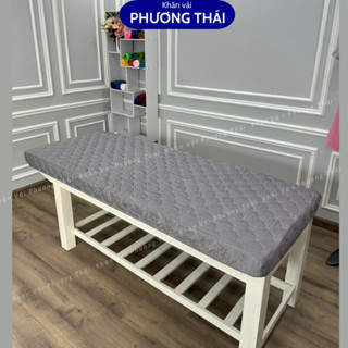 Ga/drap bọc đệm cotton trần bông cho giường spa, giường mi, phun xăm