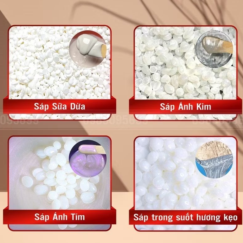 [Sáp siêu bám lông Coconut & Trong suốt] 100G Sáp wax lông cao cấp + Mỡ trăn dưỡng da 30ml