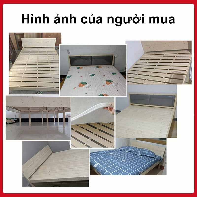 Giường Pallet Gỗ Thông Mới Giường Ngủ Đẹp Chất Lượng gỗ thật 100% 3.5/4/5/6 feet Giường có ngăn kéo | BigBuy360 - bigbuy360.vn