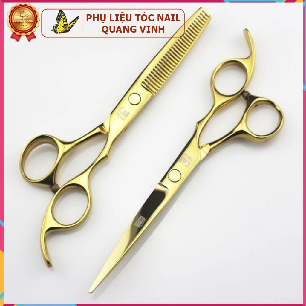 Bộ kéo cắt tóc Kasho HA 05 vàng (kéo tay phải)