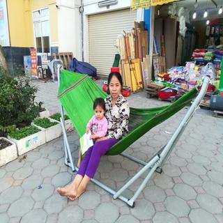 (ST) Võng Xếp Tiến Đạt Khung Thép Sơn Tĩnh Điện Phi 32