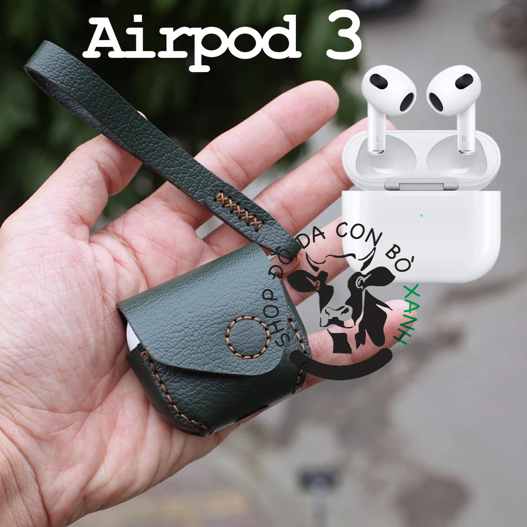 Bao da Apple Airpods 3, Airpod 3, AP3, airpods3, airpod3 handmade da thật