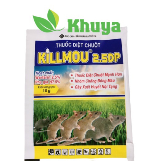 Thuốc diệt chuột Killmou 2.5DP gói 10gr