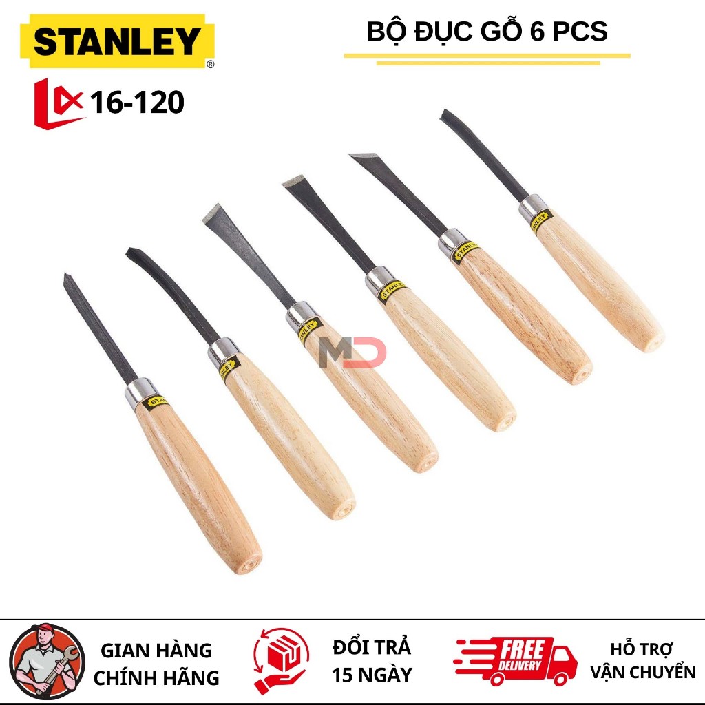 [STANLEY] Bộ đục gỗ 6 chiếc Stanley 16-120