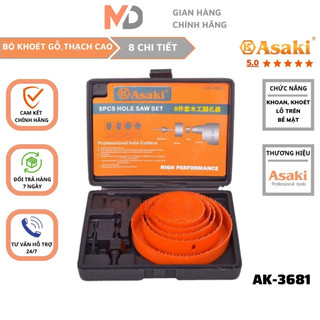 Bộ công cụ khoét lỗ gỗ và thạch cao Asaki AK-3681