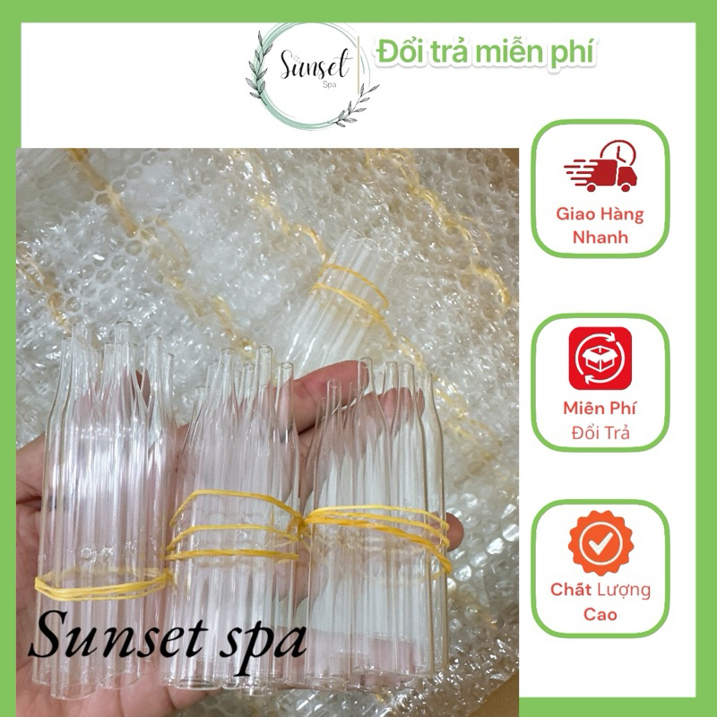 Combo 100 ống hút mụn thủy tinh