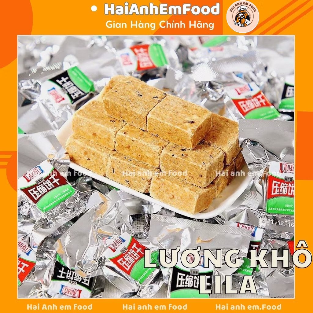 1KG Lương Khô Mini Lila Thượng Hải Đủ Vị , Lương Khô Nén LILA THƯỢNG HẢI Tiện Lợi Thơm Ngon, đồ ăn v