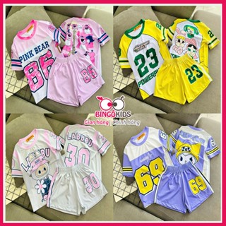 Đồ bộ đùi bé gái thun lạnh in 3D loại 1 họa tiết hoạt hình dễ thương cho bé từ 10 đến 45kg