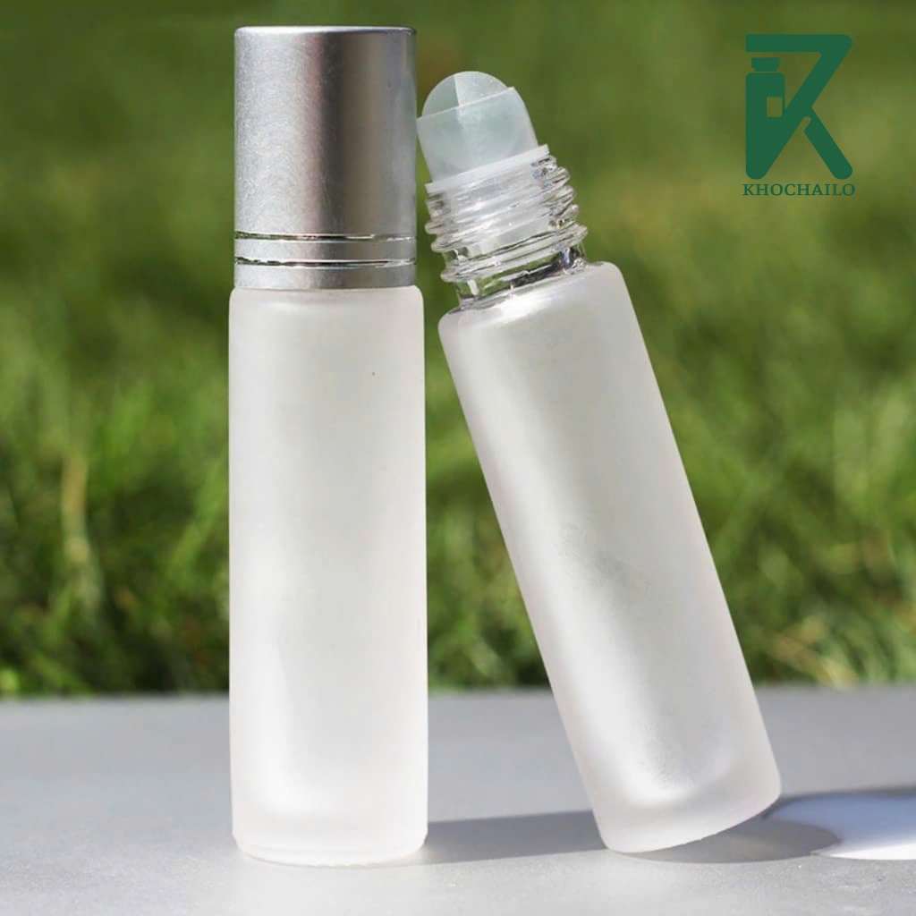 (COMBO 10 CHAI)Chai bi lăn mờ nắp bạc 10ml