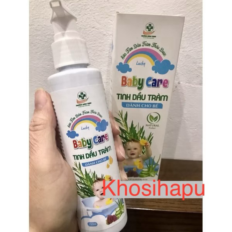 Sữa Tắm Dầu Tràm thảo dược Baby Care bảo vệ làn da bé giúp giữ ấm cơ thể hết rôm sảy mẩn ngứa diệt khuẩn chính hãng 150