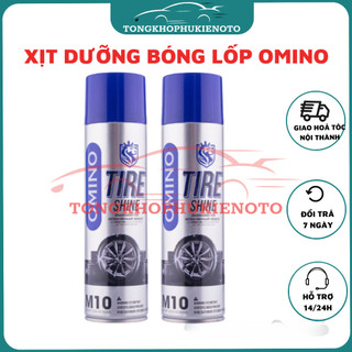 Chai Dưỡng Bóng Vỏ Lốp Ô Tô OMINO M10 500ml, Phục Hồi Lốp Xe, Nhựa Đen Hiệu Quả - Chính Hãng Omino Vietnam ( GIÁ 1 CHAI)