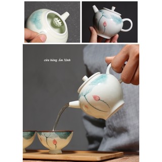 Ấm Trà Sứ Trắng Bạch Định pha trà đạo