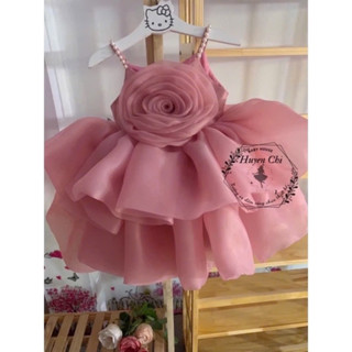 Váy công chúa yếm bé gái 2 tầng phồng (đặt hoa )🌺 🌺🌺