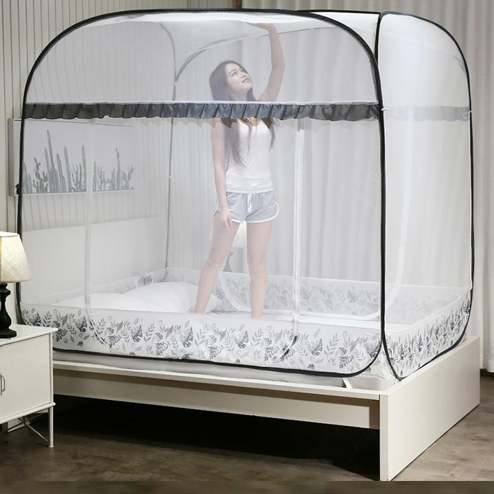 [SIÊU SALE] Màn Chụp Tự Bung Đỉnh Vuông- Màn Chụp Cao Cấp 1m6-1m8-2m | Bảo Hành 1 Năm