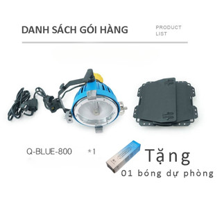 Đèn pha studio halogen 800W Q-BLUE-800 (ánh sáng ấm)