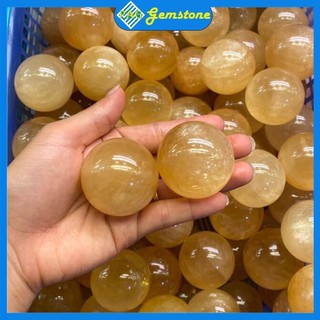 Bi Lăn Tay Đá Canxit Tự Nhiên Màu Vàng Size 4cm- Đá Phong Thuỷ PAG