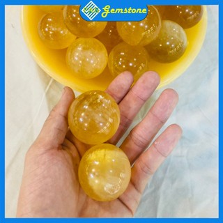 Bi Lăn Tay Đá Canxit Tự Nhiên Màu Vàng Size 4cm- Đá Phong Thuỷ PAG