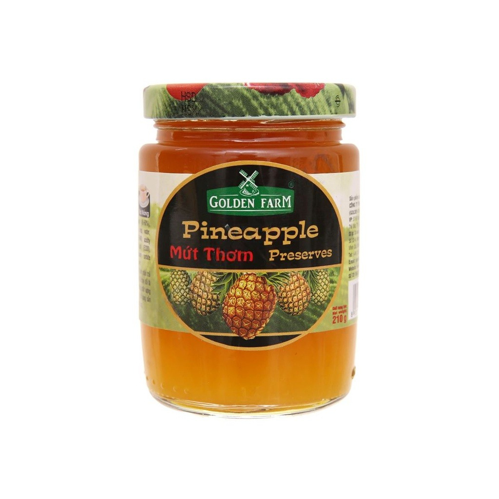 Mứt thơm, mứt dứa Golden Farm (210g)