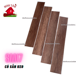 Sàn nhựa vân gỗ bóc dán có sẳn keo chỉ cần bóc dán (7 tấm là 1m2)