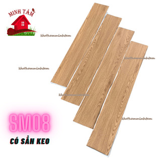 Sàn nhựa vân gỗ bóc dán có sẳn keo chỉ cần bóc dán (7 tấm là 1m2)