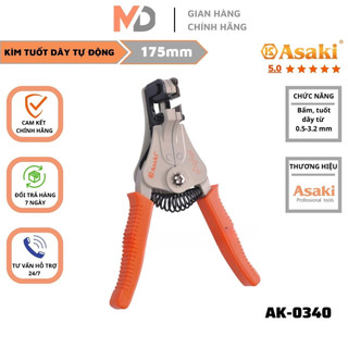 Kềm tuốt dây điện tự động asaki ak-0340