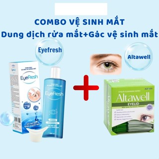 Nước Rửa Mắt EYEFRESH và Gạc Vệ Sinh Mắt ALTAWELL Giúp Sạch Bụi Bẩn, Hỗ Trợ Giảm Khô Mắt, Mỏi Mắt