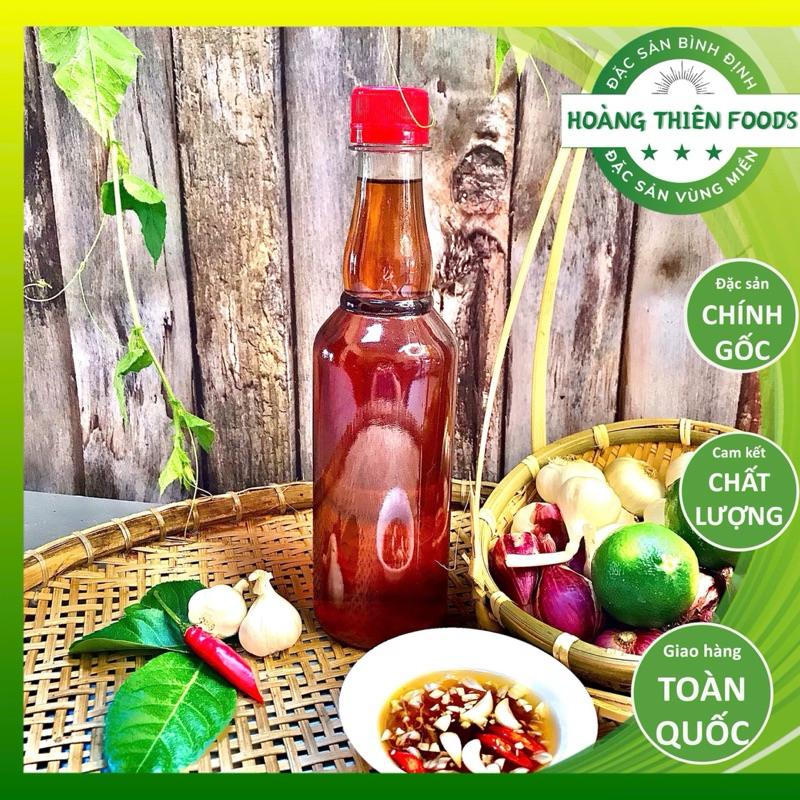 Nước mắm nhỉ cá cơm ủ lọc truyền thống Bình Định, mắm nêm cá cơm - Đặc sản Bình Định - Hoàng Thiên F