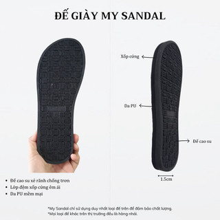 Giày sandal quai hậu quai ngang đơn giản