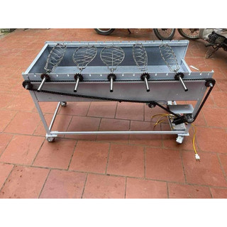 Xích xe máy cũ chế máy quay gà vịt