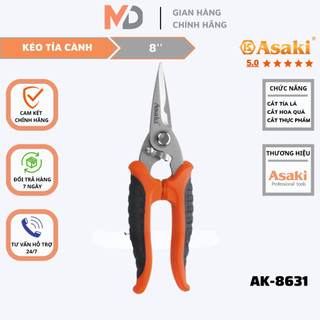 Kéo cắt cành lưỡi inox 8in/200mm asaki ak-8631