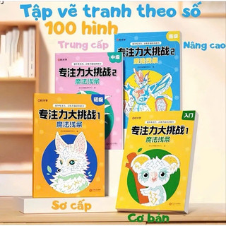 Tranh nối số magic lines đồ chơi phát triển tư duy logic rèn luyện tính kiên trì nhiều cấp độ từ 3-18 tuổi Miababy