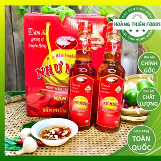 Nước mắm nhỉ cá cơm ủ truyền thống Như Mười, hộp 6 chai 440ml - Đặc sản Bình Định - Hoàng Thiên Foods