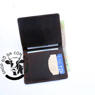 Ví nam handmade da thật, da sáp MS003