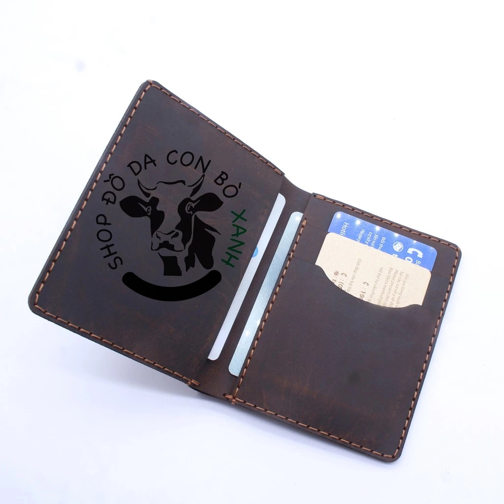 Ví nam handmade da thật, da sáp MS003