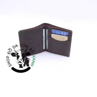 Ví nam handmade da thật, da sáp MS003