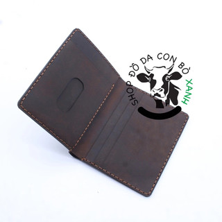 Ví nam handmade da thật, da sáp MS004