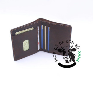 Ví nam handmade da thật, da sáp MS004