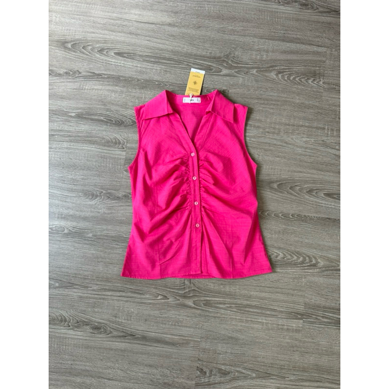 Áo sơ mi kiểu sát nách linen