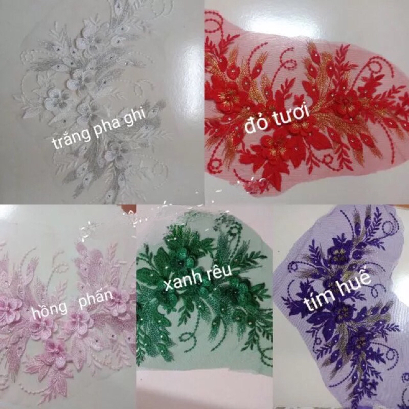 Hoa ren trang trí váy ,áo dài( giá 45 k/1 bông)