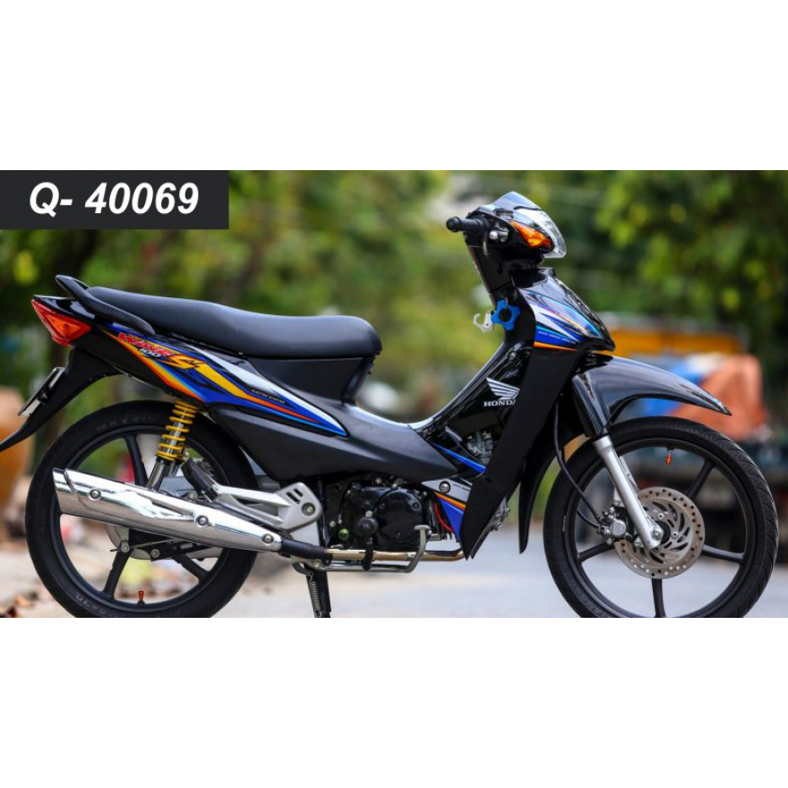 Tem rời Wave S 100 đen vàng xanh