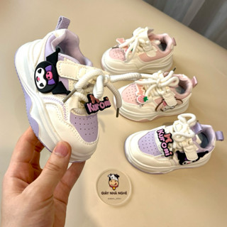 Giày Thể Thao Hoạ Tiết Kuromi Và Thỏ Hồng Dễ Thương Form Chuẩn Ôm Chân Phong Cách Năng Động Cho Bé Gái (G54)