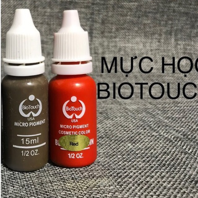 (1 bộ) Mực tập Biotouch Môi + Mày Mí phun xăm 15ml