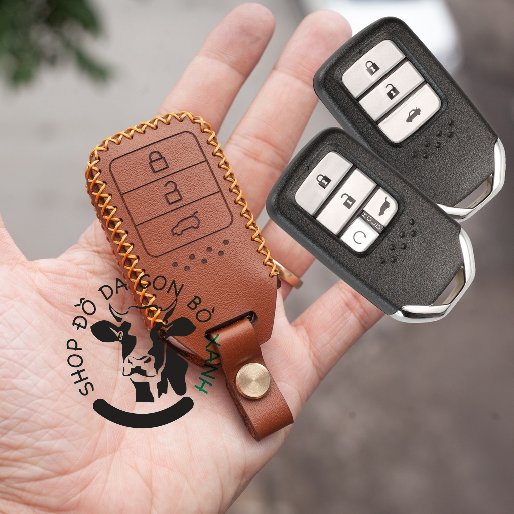  Bao da chìa khoá Honda City CRV BRV CIVIC ACCORD CR-V handmade da thật 003 