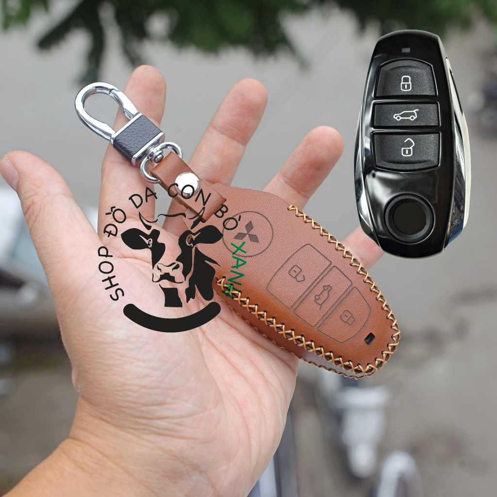 Bao da chìa chế, chìa độ smartkey Start Stop cho Mitsubishi C011