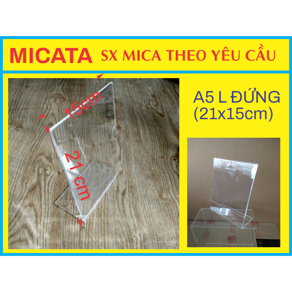 kệ MENU MICA A5L 15X21CM ok