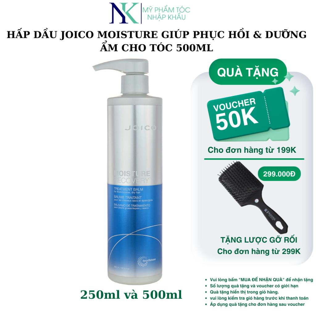 Hấp Dầu Joico Moisture Giúp Phục Hồi & Dưỡng Ẩm Cho Tóc
